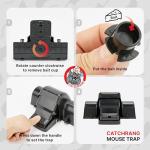 CATCHRANG Mouse & Rat Snap Trap – Optimized for Rodent Size, Reusable, Indoor/Outdoor, Humane Kill, 2 Pack