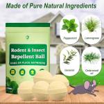 Rodent and Insect Repellent Balls, Rats and Squirrel Repellent for Indoor and Outdoor, Peppermint to Repel Rats and Mice, Mouse and Rodent Deterrent for House, Garden, 12 Packs
