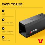 Victor M241B Indoor Electronic Rat Trap, Humane Electric Rat and Electronic Mouse Traps Indoor for Home, No Touch, No See Rat Traps