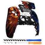 eXtremeRate Fire Eagle vs Ice Snake Touchpad Front Top Shell Compatible with ps5 Controller BDM-010 020 030 040 050, DIY Replacement Shell Custom Touch Pad Cover Compatible with ps5 Controller