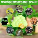 24 Pack Snake & Lizard Repellent for Yard, Natural Rodent Repellent Balls for Outdoors and Indoor, Keep Snakes Lizard and Rodent Away from Lawn Yard Garden Camping Fishing Pet Safe