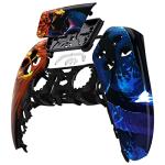 eXtremeRate Fire Eagle vs Ice Snake Touchpad Front Top Shell Compatible with ps5 Controller BDM-010 020 030 040 050, DIY Replacement Shell Custom Touch Pad Cover Compatible with ps5 Controller