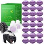 24 Pack Skunk Repellent Outdoor - Natural Rodent Repellent & Rat Repellent, Squirrel Repellent for Cars, Ingredients Rat Repellent Balls Deterrent Indoor for Family & Pet Safe