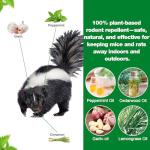 24 Pack Skunk Repellent Outdoor - Natural Rodent Repellent & Rat Repellent, Squirrel Repellent for Cars, Ingredients Rat Repellent Balls Deterrent Indoor for Family & Pet Safe