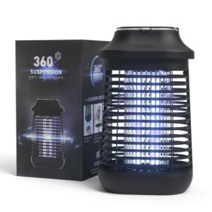 Bug Zapper Outdoor/Indoor,Mosquito Zapper 4200V High Powered Waterproof Electronic Mosquito Killer,15W UVA Mosquito Lamp Bulb,Fly Traps Patio Insects Killer,Trap Killer for Home,Kitchen, Backyard