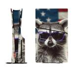 AoHanan Sticker for 5 Slim Disc Skin American Flag Raccoon Skin Controller Accessories Cover Skins Anime Vinyl Cover Sticker Full Set Only for 5 Slim Disk Edition