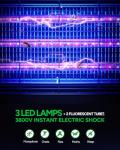Buzbug LED Bug Zapper Indoor, 10 Years Lifespan 3 Lamps Enhance Insect Attraction, 3800V High-Voltage, Electric Mosquito Zapper, Fruit Fly Mosquito Moth Gnat Trap, Killer, Zapper -MA009