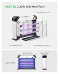 Buzbug LED Bug Zapper Indoor, 10 Years Lifespan 3 Lamps Enhance Insect Attraction, 3800V High-Voltage, Electric Mosquito Zapper, Fruit Fly Mosquito Moth Gnat Trap, Killer, Zapper -MA009