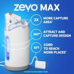 Zevo MAX Bug Catcher & Fly Trap for Indoors - Flying Insect Trap for Gnats, House & Fruit Flies - Use in Any Room - No-Mess Disposal (1 Plug in Base & 2 Cartridges)