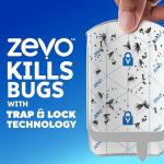 Zevo MAX Bug Catcher & Fly Trap for Indoors - Flying Insect Trap for Gnats, House & Fruit Flies - Use in Any Room - No-Mess Disposal (1 Plug in Base & 2 Cartridges)