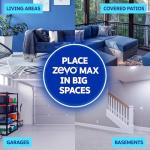 Zevo MAX Bug Catcher & Fly Trap for Indoors - Flying Insect Trap for Gnats, House & Fruit Flies - Use in Any Room - No-Mess Disposal (1 Plug in Base & 2 Cartridges)