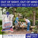 Fly Traps Outdoor Fly Trap for Patio. 4 Large Non-Toxic Pre-Baited Flies Bags Outdoor Disposable. Big Hanging Bug Catchers for All Filth Flies Killer for Outside Bug Control in Yard Horse Ranch