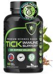 Zenmen Tick Immune Support Supplement - Improved Formula - Japanese Knotweed, Cat's Claw, Chinese Skullcap, Cryptolepis Sanguinolenta, Sweet Wormwood - 90 Vegan Capsules, Made in The USA