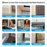 32 Pack Roach Killer Indoor Infestation Roaches Gel Bait Stations, Powerful Cockroach Killer Indoor Home for Roach Infestation, Long-Lasting & Effective Cockroach Gel Bait, Easy to Use & No Mess