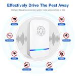 2025 Upgraded Ultrasonic & Insect Indoor Repeller 6 Pack, FTOTL Electronic Pest Control with Smart Chip & Night Light, for Mice, Roaches, Spiders, Child & Pet Friendly Home Use
