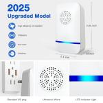 2025 Upgraded Ultrasonic & Insect Indoor Repeller 6 Pack, FTOTL Electronic Pest Control with Smart Chip & Night Light, for Mice, Roaches, Spiders, Child & Pet Friendly Home Use