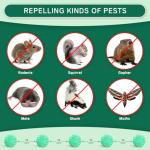 Rodent Mouse Repellent 14 Pack, Peppermint Oil Moth Balls for Mice Rats Deterrent, Natural Pest Control Mothballs for Rodents, Squirrels, Skunk, Mole, Gopher, Pets Safe, Indoor and Outdoor Use