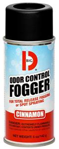 Big D 342 Odor Control Fogger, Cinnamon Fragrance, 5 oz (Pack of 12) - Kills odors from fire, flood, decomposition, skunk, cigarettes, musty smells - Ideal for use in cars, property management, hotels