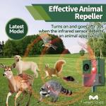 Maxfetched Solar Animal Repellent, 3-in-1 Squirrel Repellent Cat Deer Raccoon Rodent Repellent Ultrasonic Outdoor, Pest Repeller with Motion Activated for Yard Lawn Attic, Dog Skunk Bird Deterrent