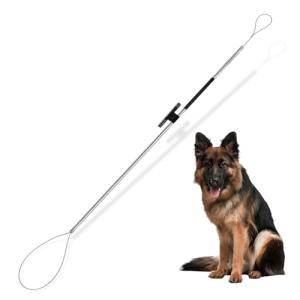 Smarkey 45" Animal Control Pole Dog Catch Rod Noose Holder Trap Tool for Medium Large Wildlife Handling Dogs Feral Cat Raccoons Hog Pig Fox Coyote Bulldog Wolf Goat Catching