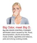 Big D 342 Odor Control Fogger, Cinnamon Fragrance, 5 oz (Pack of 12) - Kills odors from fire, flood, decomposition, skunk, cigarettes, musty smells - Ideal for use in cars, property management, hotels