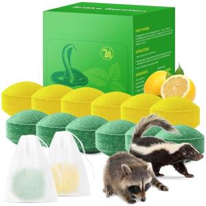 12 Pack Skunk Repellent – Raccoon Repellent Outdoor, Long-Lasting Protection for Gardens Yards Plants | Eco-Friendly, Non-Toxic Formula | Safe for Pets & Kids | Ready-to-Use Outdoor Skunk Deterrent