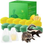 12 Pack Skunk Repellent – Raccoon Repellent Outdoor, Long-Lasting Protection for Gardens Yards Plants | Eco-Friendly, Non-Toxic Formula | Safe for Pets & Kids | Ready-to-Use Outdoor Skunk Deterrent