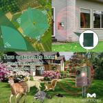 Maxfetched Solar Animal Repellent, 3-in-1 Squirrel Repellent Cat Deer Raccoon Rodent Repellent Ultrasonic Outdoor, Pest Repeller with Motion Activated for Yard Lawn Attic, Dog Skunk Bird Deterrent