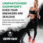 SKUNK SKIN Anti-Odor Ankle Tab Socks - Pack of 6 - Cool, Fresh, and Moisture-Absorbent Breathable Cotton Fabric, Ankle-Cut Length - Unisex - Everyday Wear, Travel and Active Lifestyle - Black, Medium