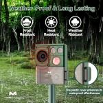 Maxfetched Solar Animal Repellent, 3-in-1 Squirrel Repellent Cat Deer Raccoon Rodent Repellent Ultrasonic Outdoor, Pest Repeller with Motion Activated for Yard Lawn Attic, Dog Skunk Bird Deterrent