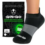 SKUNK SKIN Anti-Odor Ankle Tab Socks - Pack of 6 - Cool, Fresh, and Moisture-Absorbent Breathable Cotton Fabric, Ankle-Cut Length - Unisex - Everyday Wear, Travel and Active Lifestyle - Black, Medium