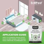 Bed Bug Killer Dust, 1 lb. | Natural Pumice Powder with Thyme and Geraniol for Indoor Treatment of Bed Bugs | Kills Bed Bugs and Eggs by Contact | Low-Odor and Non-Staining Pest Control Powder