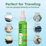 BugMD Bed Bug & Mite Spray - TSA Approved 3 oz - Child & Pet Safe, Stain & Odor Free - Lice, Tick, Fly, Mosquito, Flea, Dust Mite Treatment - Travel Essential for Hotels, Suitcases, Backpacks, Shoes