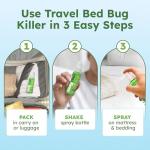 BugMD Bed Bug & Mite Spray - TSA Approved 3 oz - Child & Pet Safe, Stain & Odor Free - Lice, Tick, Fly, Mosquito, Flea, Dust Mite Treatment - Travel Essential for Hotels, Suitcases, Backpacks, Shoes