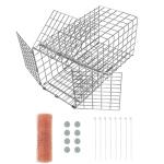 Foivieide Animal Excluder Cage - 6.3x6.3 Heavy Duty Copper Mesh for Squirrels, Raccoons & Bats | One-Way Humane Pest Control | Attic/Chimney Install Kit Included