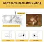 Foivieide Animal Excluder Cage - 6.3x6.3 Heavy Duty Copper Mesh for Squirrels, Raccoons & Bats | One-Way Humane Pest Control | Attic/Chimney Install Kit Included