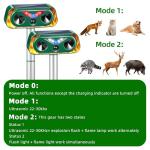 2025 Solar Animal Repellent Ultrasonic Cat Repellent Outdoor with Motion Sensor & Flashing Lights,Ultrasonic Control for Deer, Squirrel,Raccoon,Rabbit,Fox,Skunk Deterrent for Yard Garden,4 Pack