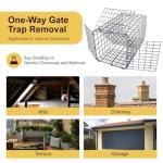 Foivieide Animal Excluder Cage - 6.3x6.3 Heavy Duty Copper Mesh for Squirrels, Raccoons & Bats | One-Way Humane Pest Control | Attic/Chimney Install Kit Included