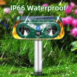 2025 Solar Animal Repellent Ultrasonic Cat Repellent Outdoor with Motion Sensor & Flashing Lights,Ultrasonic Control for Deer, Squirrel,Raccoon,Rabbit,Fox,Skunk Deterrent for Yard Garden,4 Pack