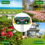 2025 Solar Animal Repellent Ultrasonic Cat Repellent Outdoor with Motion Sensor & Flashing Lights,Ultrasonic Control for Deer, Squirrel,Raccoon,Rabbit,Fox,Skunk Deterrent for Yard Garden,4 Pack