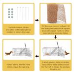 Foivieide Animal Excluder Cage - 6.3x6.3 Heavy Duty Copper Mesh for Squirrels, Raccoons & Bats | One-Way Humane Pest Control | Attic/Chimney Install Kit Included