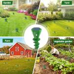 Solar Powered Mole Repellent, 4 Pack Ultrasonic Vole Repeller Outdoor, IP65 Waterproof Snake Deterrent, Gopher Remover Devices, Skunk, Groundhog Repellent for Yard, Garden, Lawn