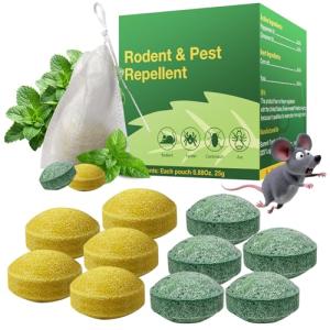 10PCS Mouse Repellent Balls, Peppermint Oil Pepper Spray - Cat Squirrel, Mouse, Rat & Mosquito Repellent for Indoor/Outdoor, rv Essentials, Garage; Alternative to Traps & Mothballs
