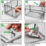 Kensizer Humane Rat Trap, Chipmunk Rodent Trap That Work for Indoor and Outdoor Small Animal - Mouse Voles Hamsters Live Cage Catch and Release 1-Pack