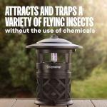 Dynatrap DT2030SR Fly Traps Outdoor - Mosquito & Flying Insect Killer for 1 Acre – Kills Mosquitoes, Flies, Gnats, Wasps - Bug Zapper Alternative - Black
