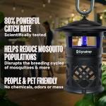 Dynatrap DT2030SR Fly Traps Outdoor - Mosquito & Flying Insect Killer for 1 Acre – Kills Mosquitoes, Flies, Gnats, Wasps - Bug Zapper Alternative - Black