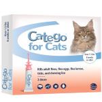 Catego for Cats Flea and Tick Treatment & Prevention (over 1.5 lbs) 3-month supply
