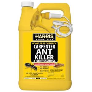 Harris Carpenter Ant Killer & Termite Control Treatment, Kills On Contact, Odorless & Non-Staining Formula, 128 Oz