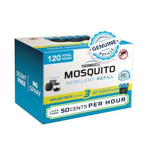 Thermacell Mosquito Rechargeable Repeller Refills; Compatible with Thermacell E-Series & Radius Only; 20 Foot Mosquito Protection Zone; Bug Spray Alternative; Scent Free; No Candle or Flame