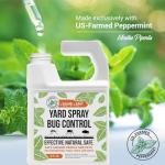 Mighty Mint Peppermint Oil Lawn & Yard Bug Control Spray – Natural Outdoor Pest Repellent for Fleas, Ticks, Mosquitoes, Ants, and More – Plant-Based, Extra-Strength Formula – 32 oz (Pack of 2)